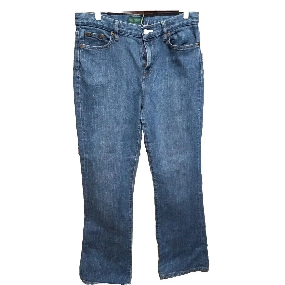 LRL Lauren Jeans Co. Women's 6 Denim Pants Inseam 30 Classic Straight‎ Blue